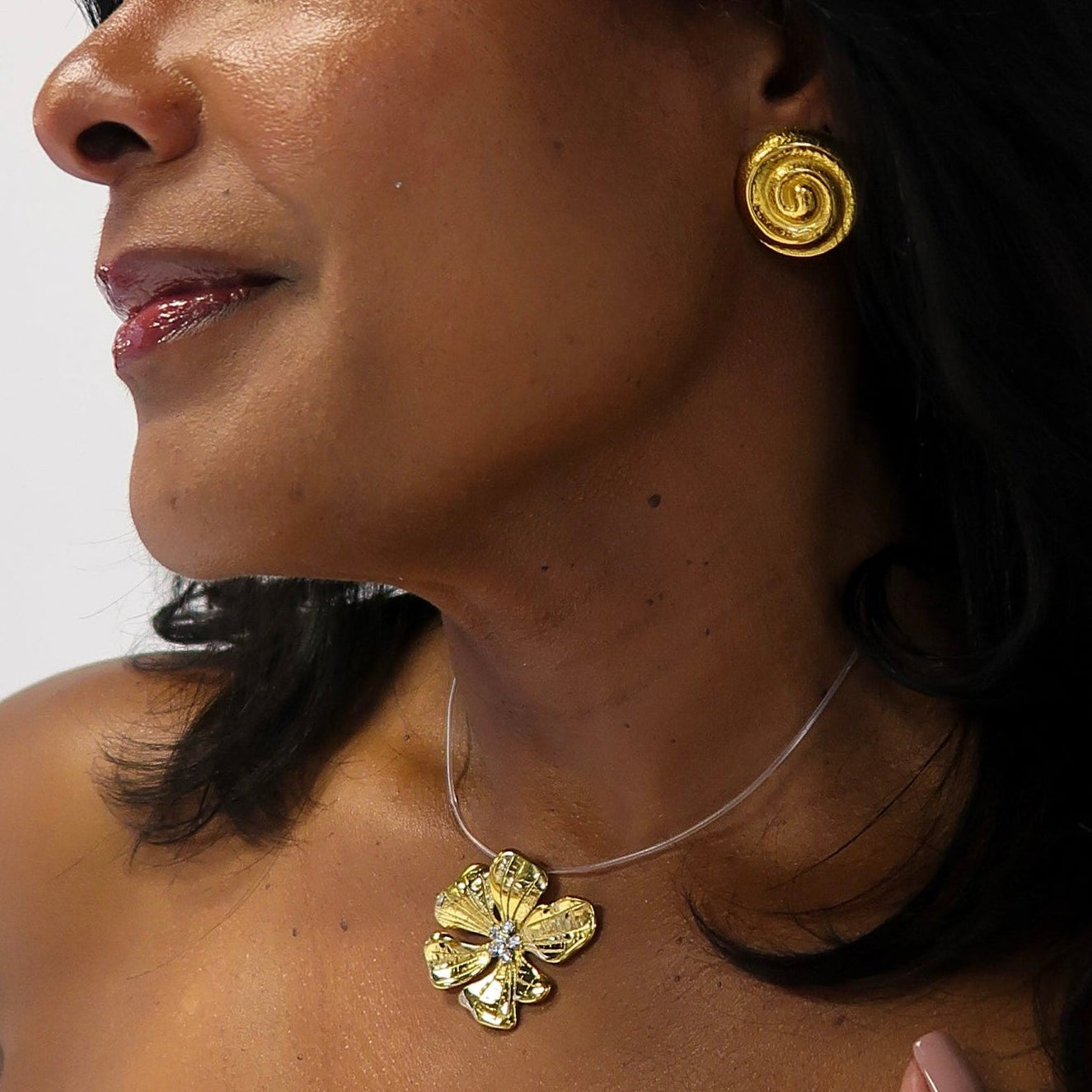 Floating Hibiscus Necklace