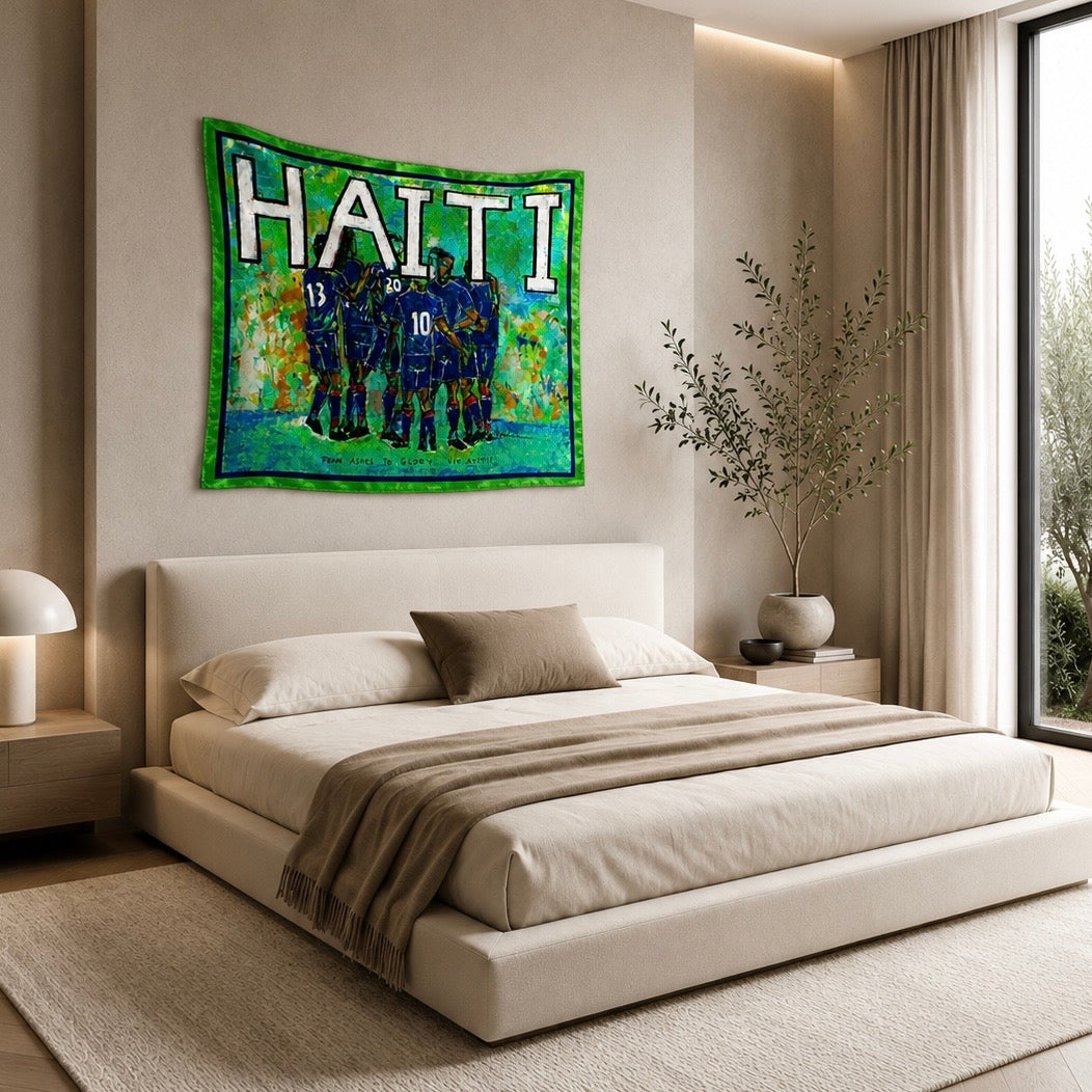 From Ashes to Glory — Haiti 2026 World Cup Flag - Original painting by Bacheler