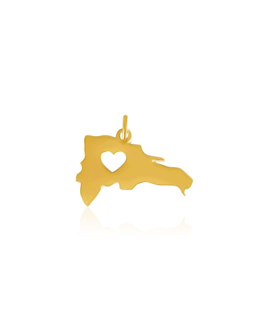 14k Gold Dominican Republic Charm