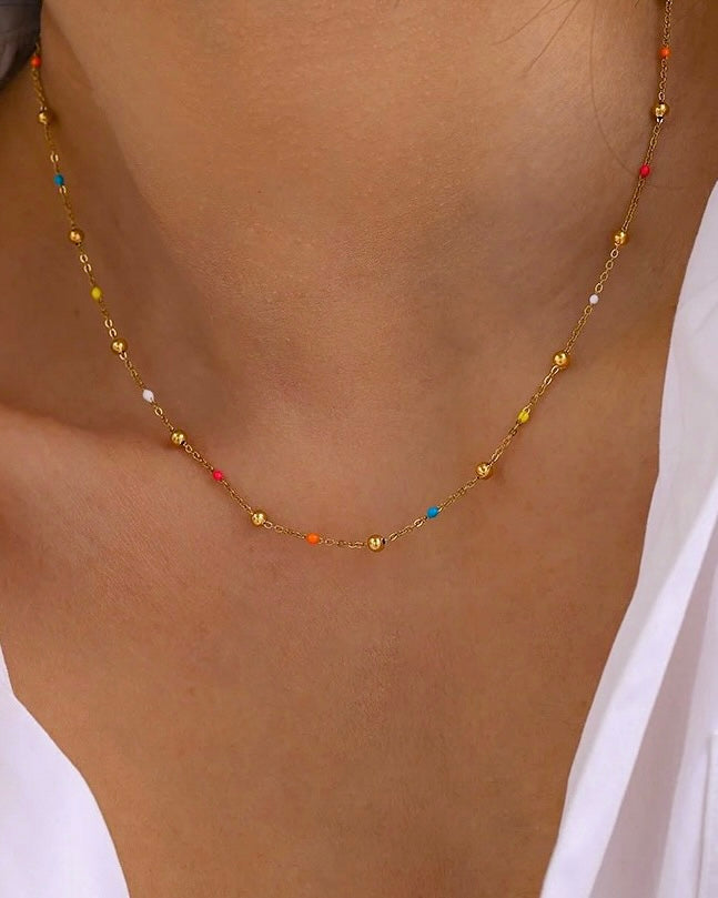 Enamel Charm Necklace