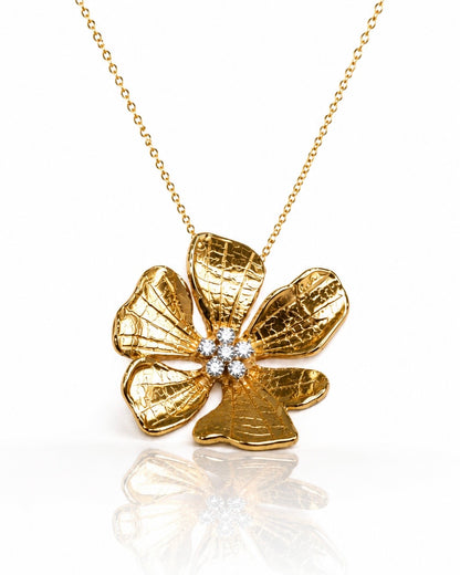 Floating Hibiscus Necklace - G