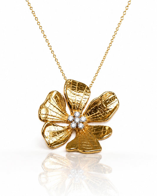 Floating Hibiscus Necklace - G