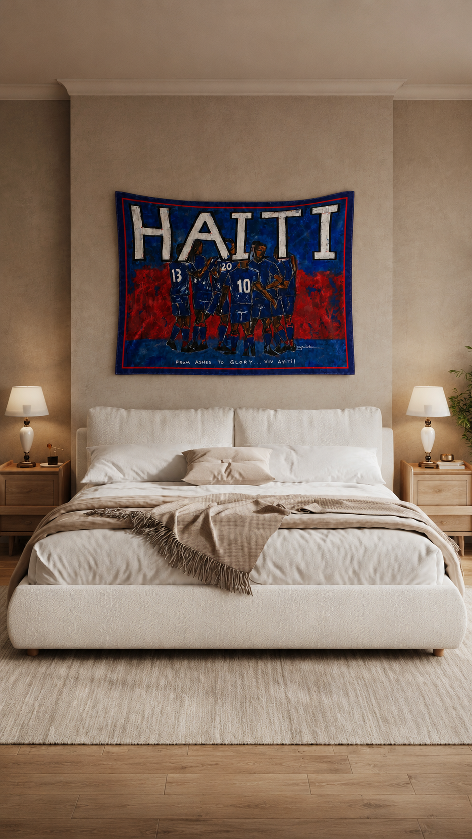 From Ashes to Glory — Haiti 2026 World Cup Flag - Original painting by Bacheler