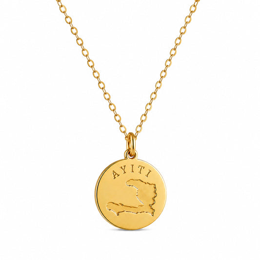 Ayiti Coin Necklace - Gold