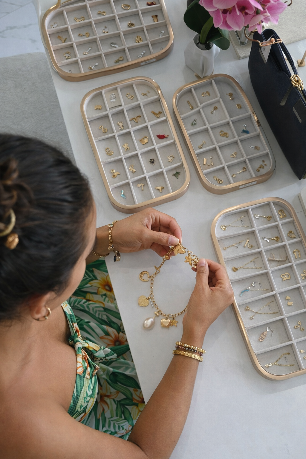 Jewelry Making Workshop - Make your own Charm Necklace, Bracelet or Anklet in our Downtown Nassau, Bahamas location