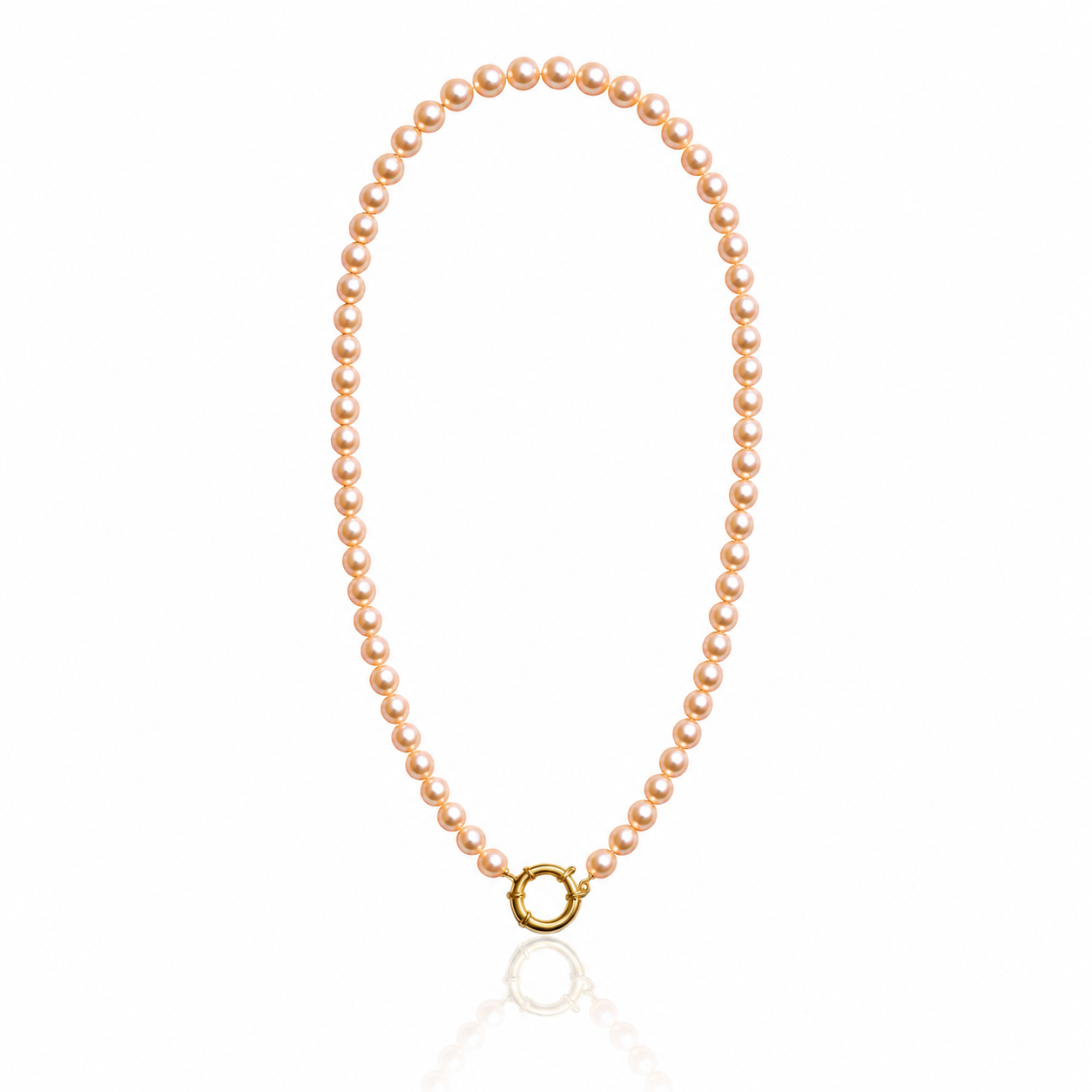 Minimalist Sunset Pearl Charm Necklace