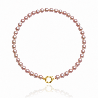 Blush Pearl Charm Necklace