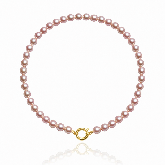 Blush Pearl Charm Necklace