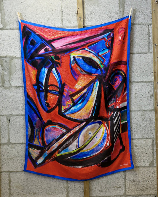 Philippe Dodard - À Toutes les Mères du Monde Scarf - Mulberry Silk Twill