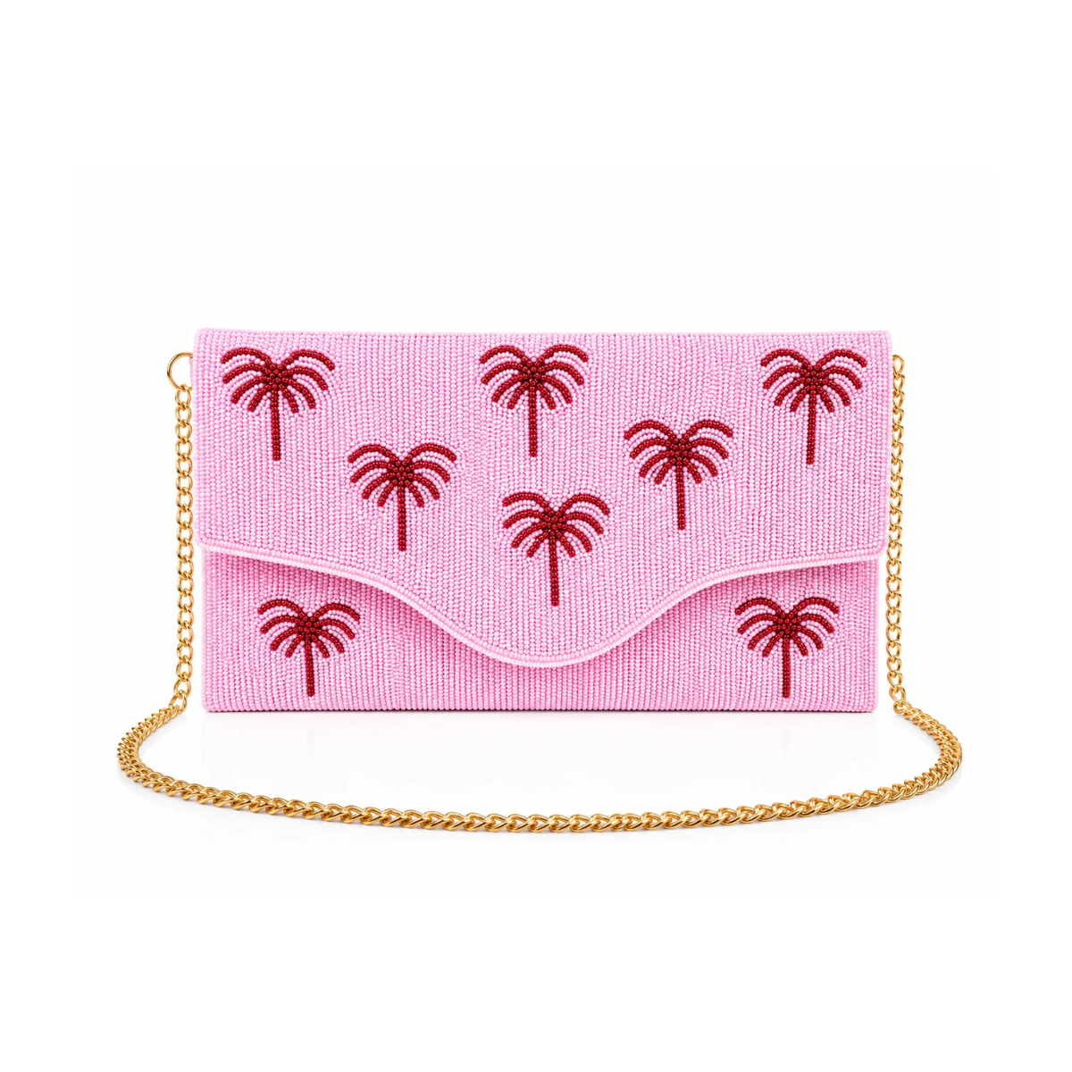 Blush Palm Clutch