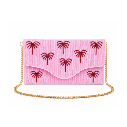 Blush Palm Clutch
