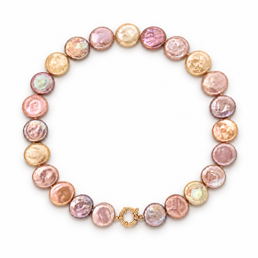 Sirène Pearl Coin Necklace
