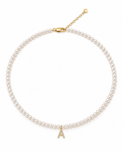 Initial Pearl Necklace