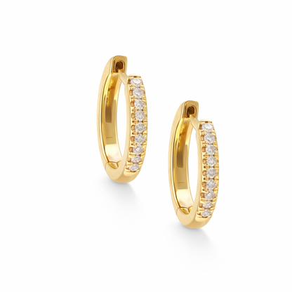 Radiant Diamond Hoops
