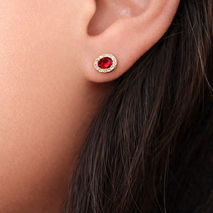 Radiant Ruby Studs