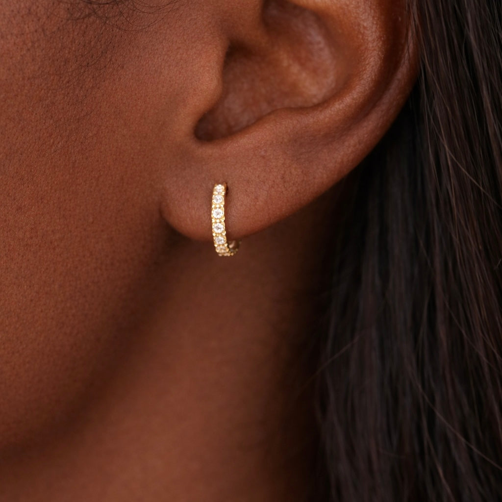 Radiant Diamond Hoops