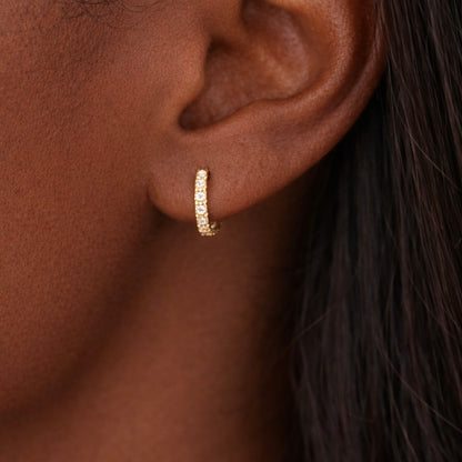 Radiant Diamond Hoops