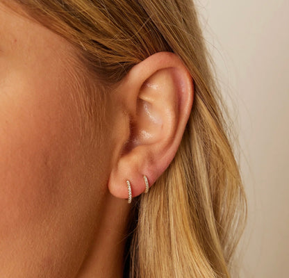Radiant Diamond Hoops