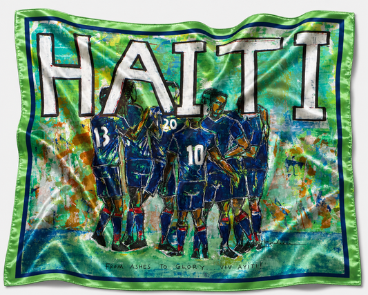 From Ashes to Glory — Haiti 2026 World Cup Flag - Original painting by Bacheler