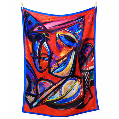 Philippe Dodard - À Toutes les Mères du Monde Scarf - Mulberry Silk Twill