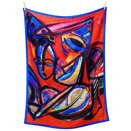 Philippe Dodard - À Toutes les Mères du Monde Scarf - Mulberry Silk Twill