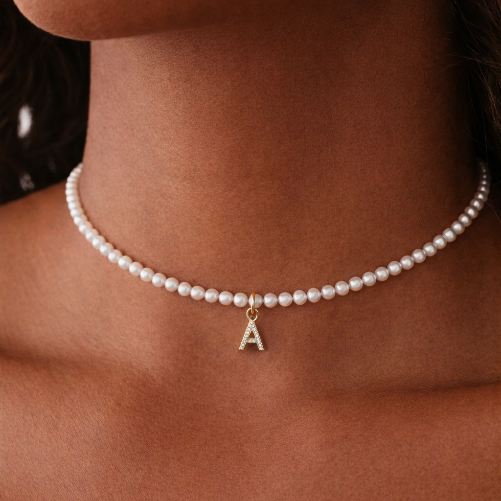 Initial Pearl Necklace