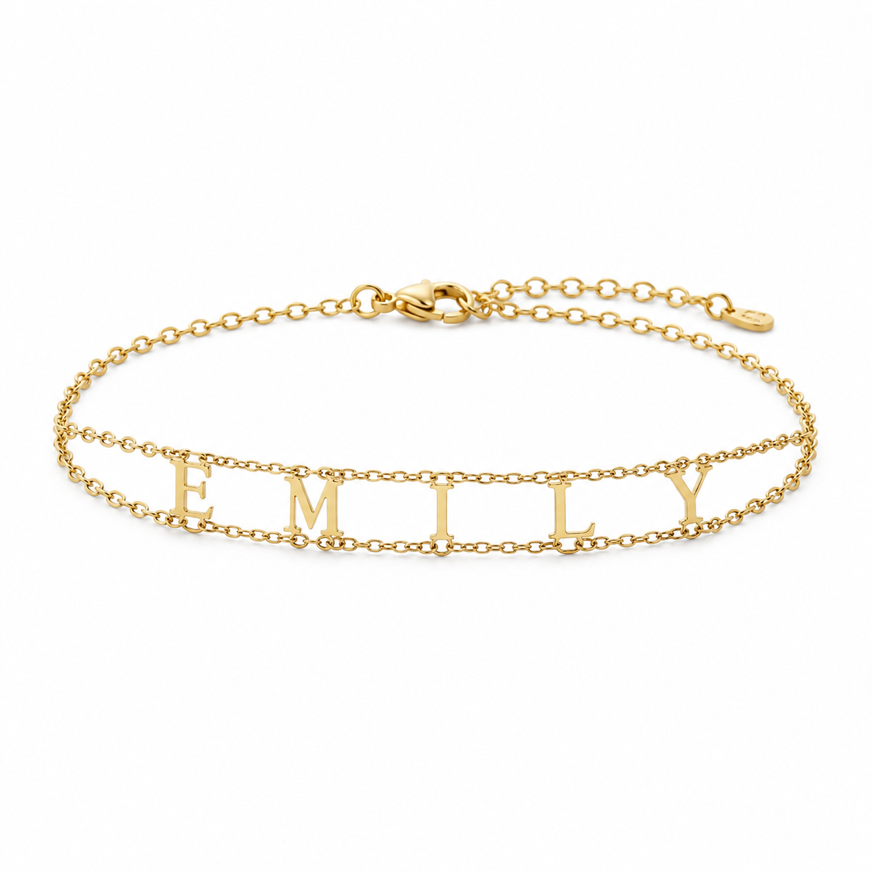The Double Chain Name Bracelet