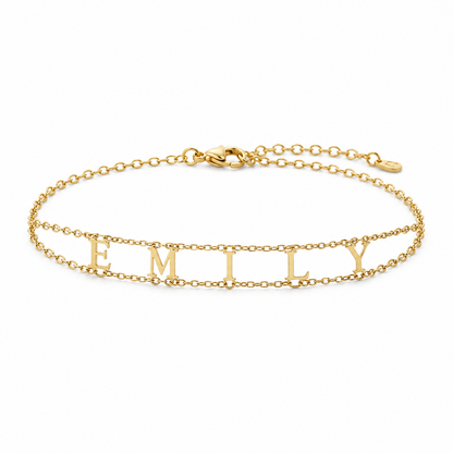 The Double Chain Name Bracelet