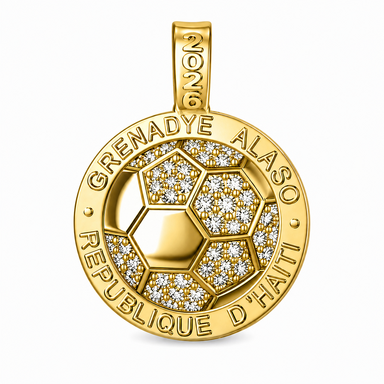 PREORDER - Nazon X Identity Boutik - Grenadye Alaso 2026 World Cup Haiti Coin - G