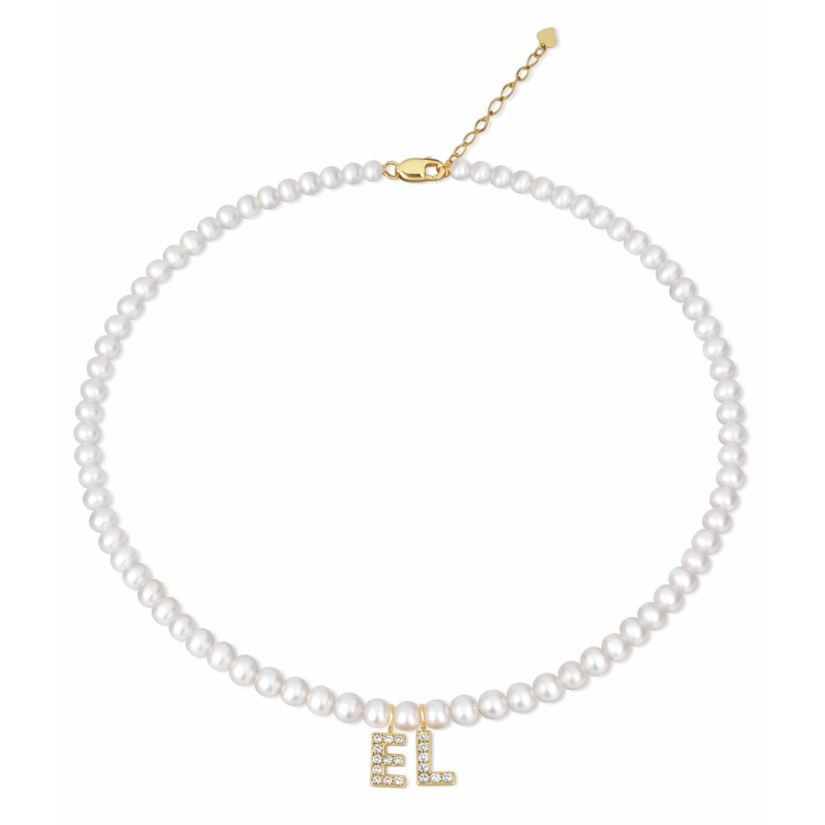 Custom Initials Pearl Choker