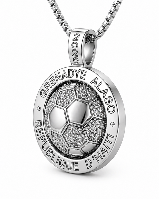PREORDER - Grenadye Alaso 2026 World Cup Haiti Coin Necklace - S