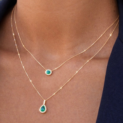 Radiant emerald Necklace