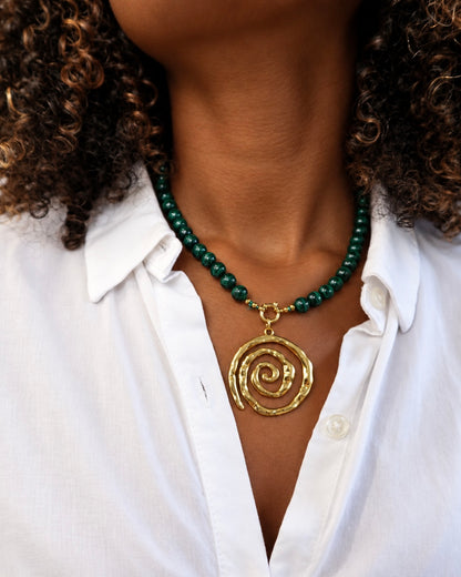 Malachite Charm Necklace
