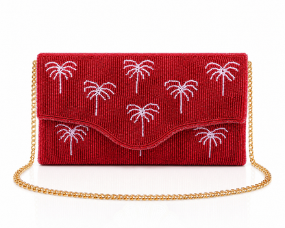 Sunset Palm Clutch