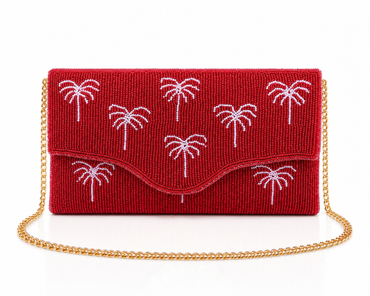 Sunset Palm Clutch
