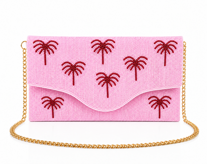 Blush Palm Clutch