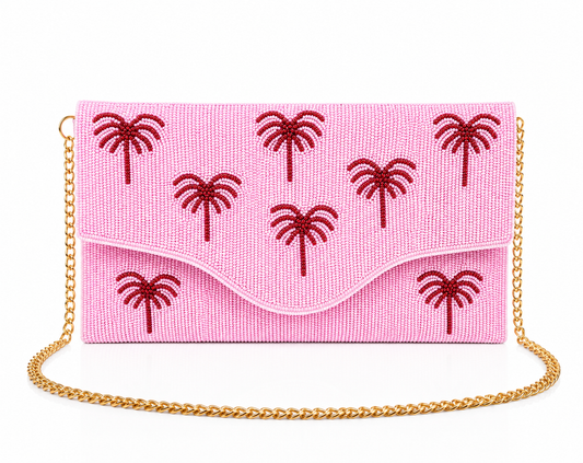 Blush Palm Clutch