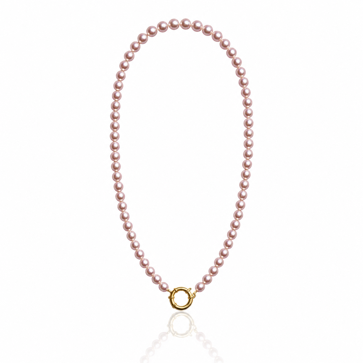 Minimalist Blush Pearl Charm Necklace