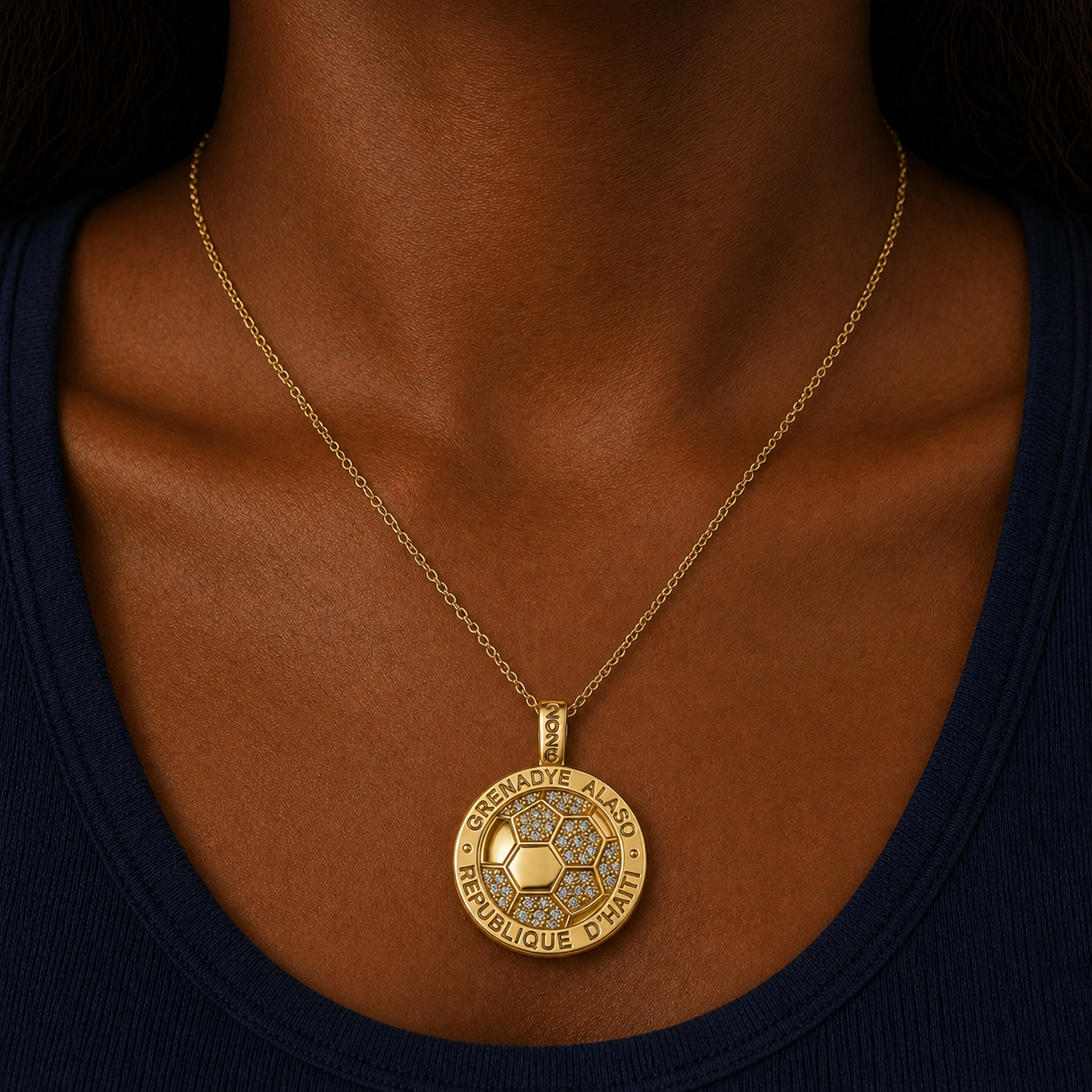 PREORDER - Nazon X Identity Boutik - Grenadye Alaso 2026 World Cup Haiti Coin - G