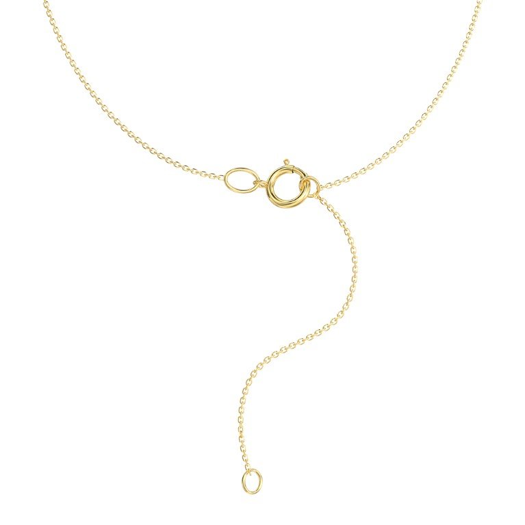 14K Gold Adjustable Cable Pendant Chain